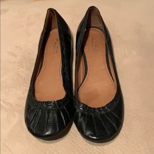 Women’s aldo Jaleesa black leather ballet flats